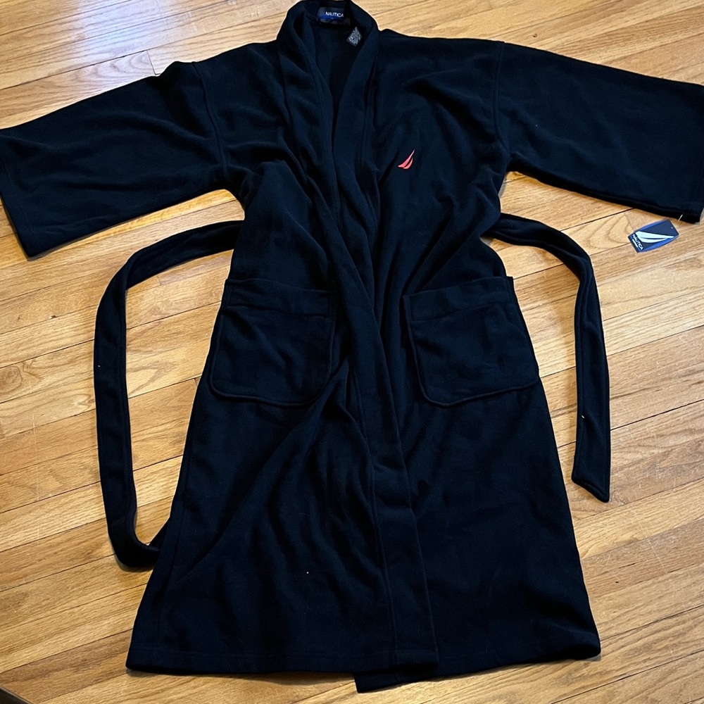 Nautica Men's Black Lounge Robe